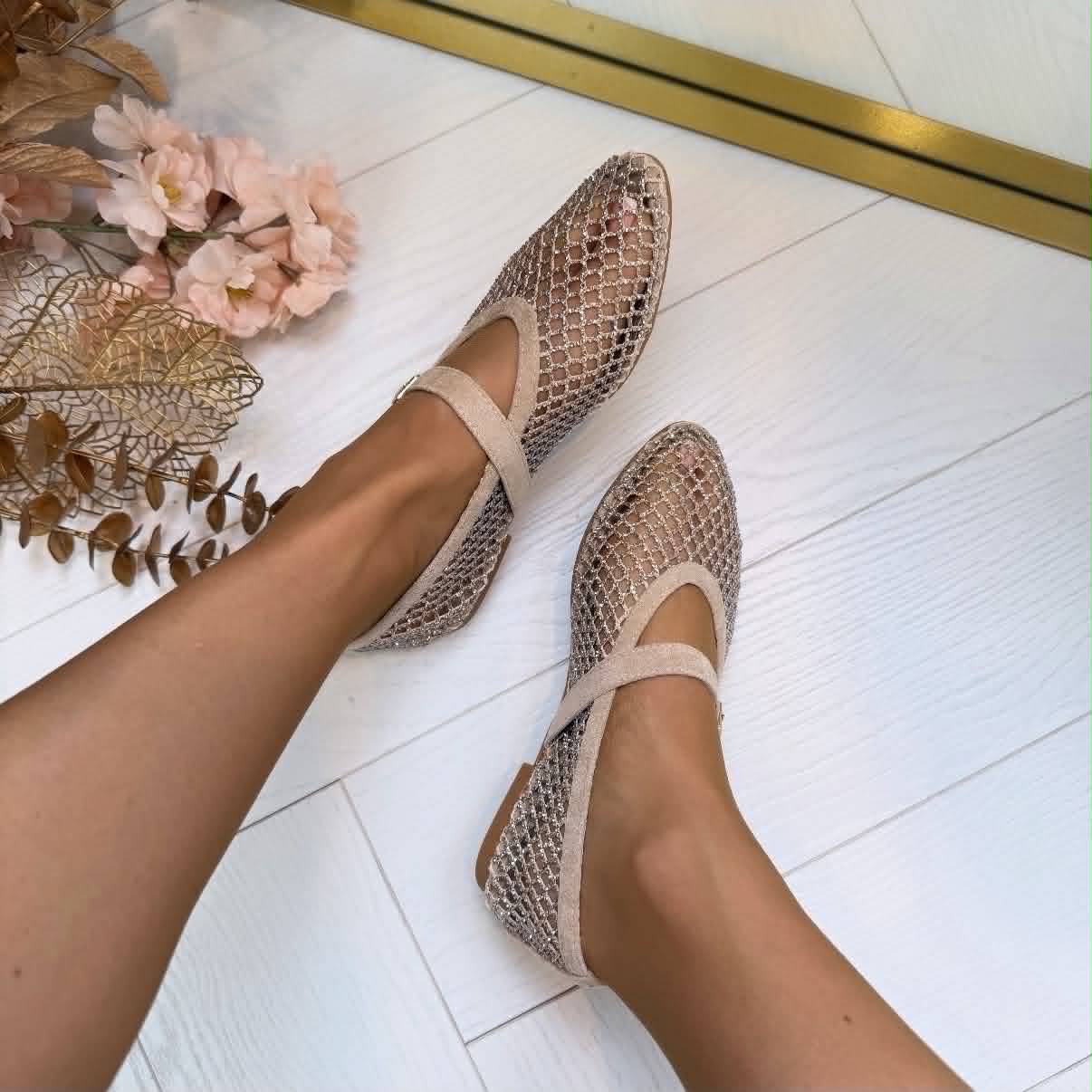 Dames Ballerina – Casual, Geschikt voor Lente en Zomer, Met Gespje en Comfortabele Pasvorm
