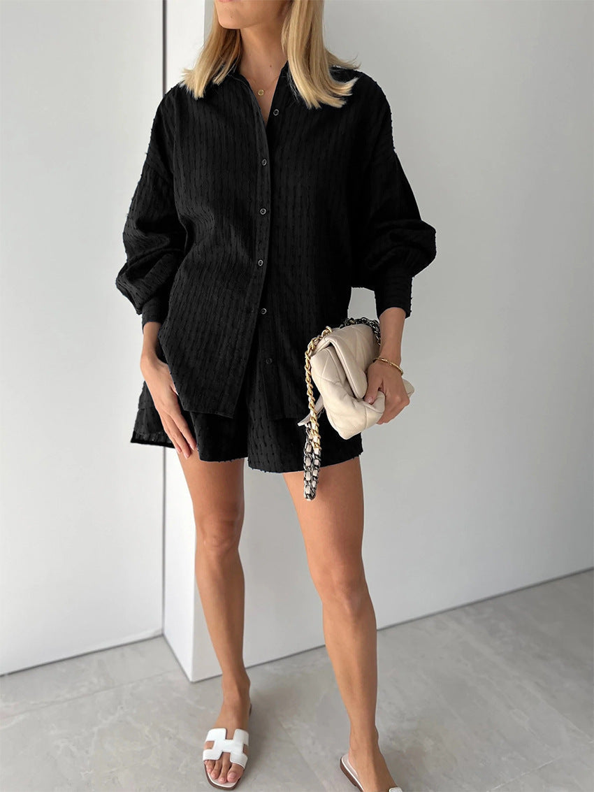 Amila - Dames set met losvallende blouse en luchtige short