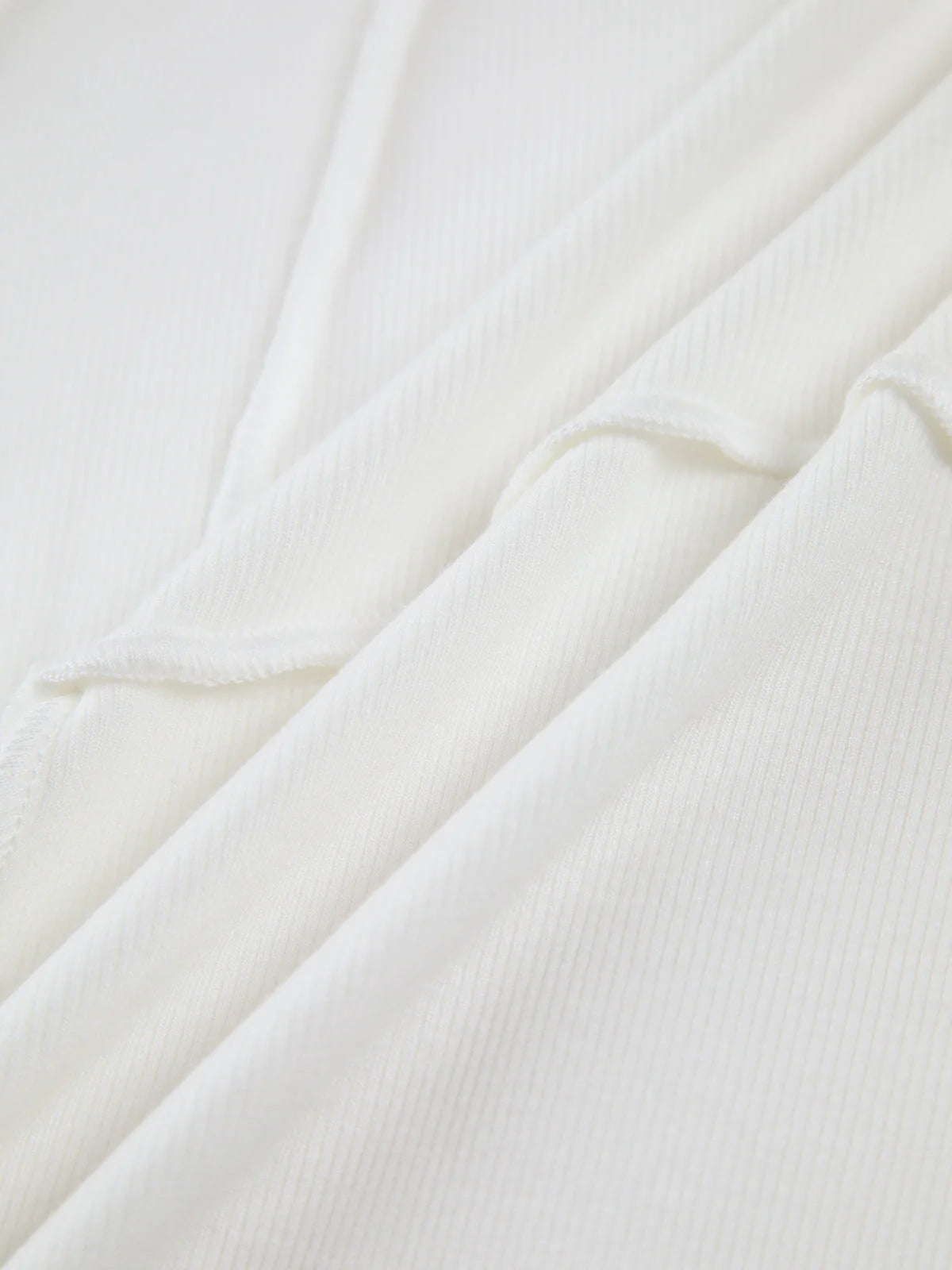 Basic geribde top met lange mouwen