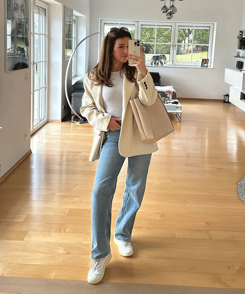 Oversized Blazer | Dames blazer met gestructureerde stof en tijdloze pasvorm