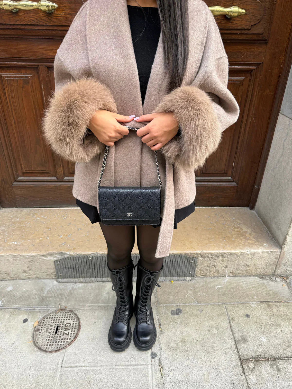 Faya Jas Dames | Dames Winterjas met Faux Fur en Elegante Tailleceintuur