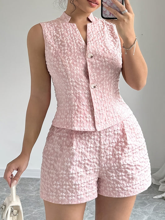 Aleah | Stijlvolle Jacquard Twee-delige Set voor Dames