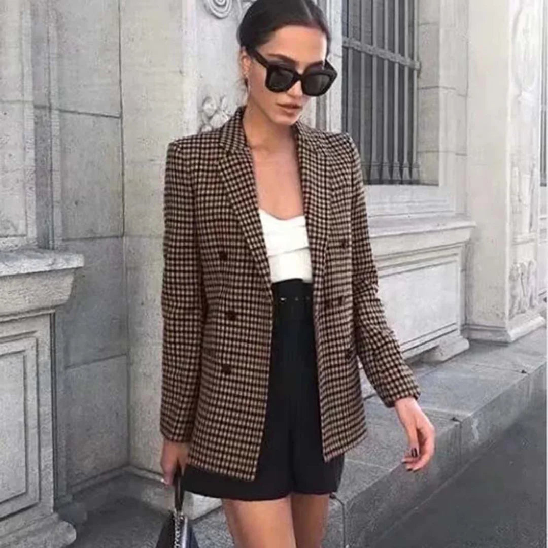 Blazer met dubbele rij knopen