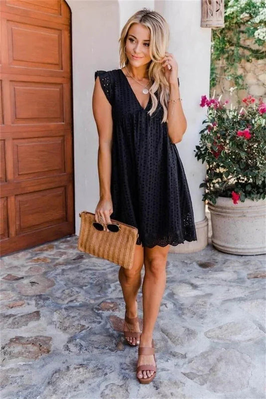Briana – Mouwloze Mini Jurk