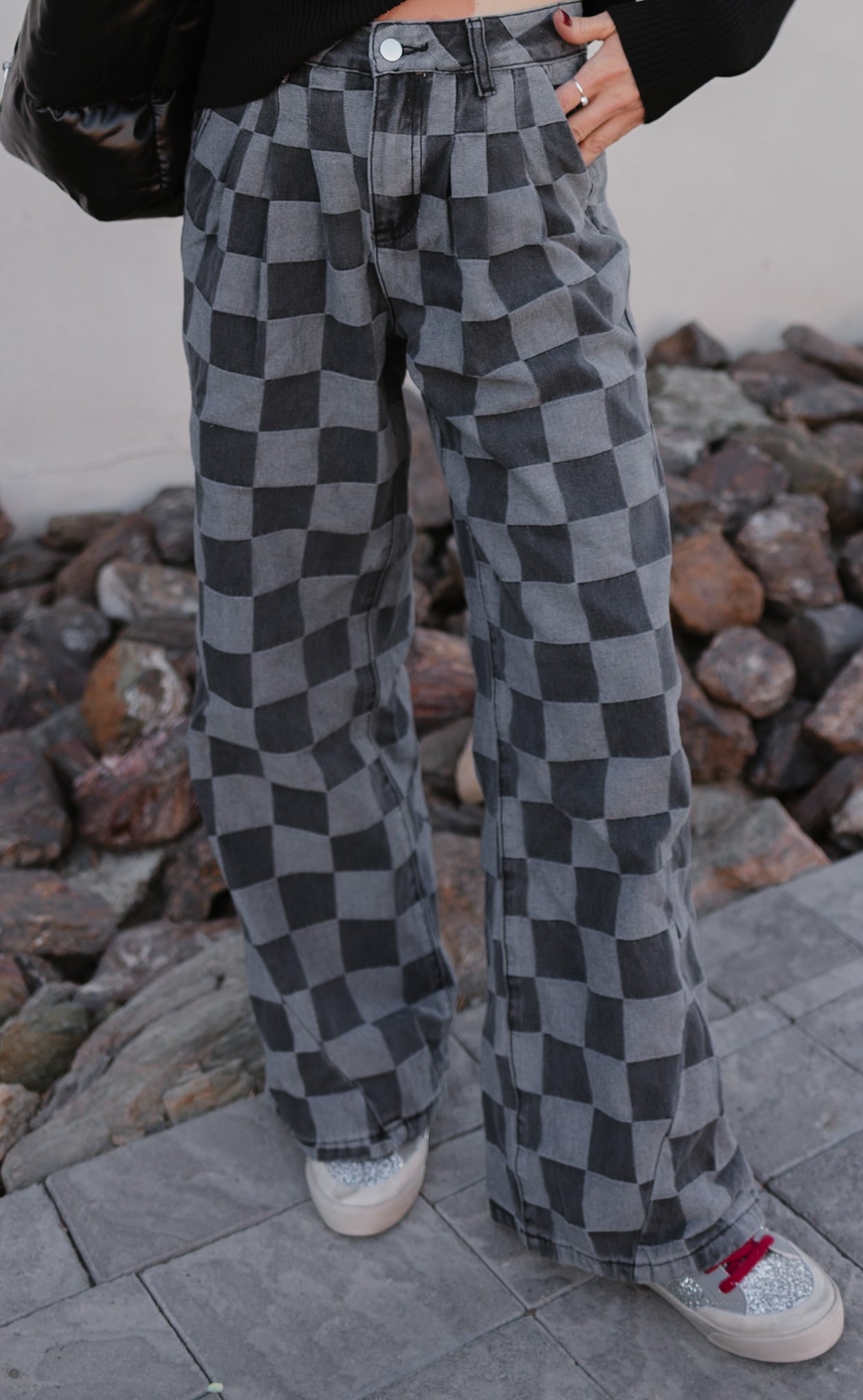 Briar - Hot to Go geruite denim jeans