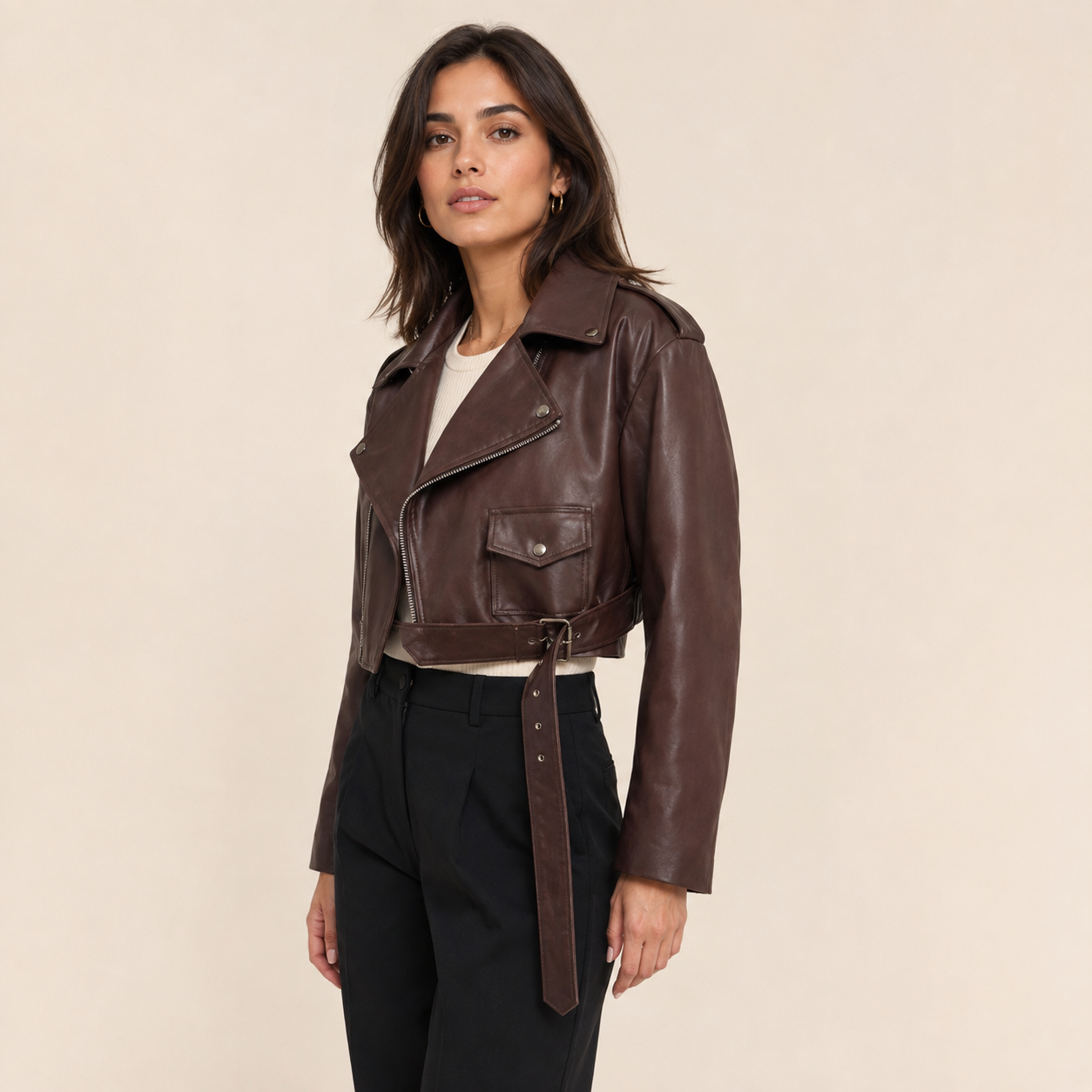 Dames Dubbelzijdige Jas – Met Capuchon, Geschikt voor Herfst en Winter