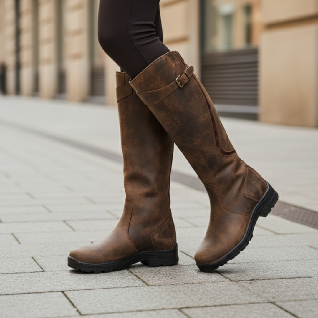 Dames Orthopedische Laarzen Kniehoog - Waterdicht Veganistisch Leer