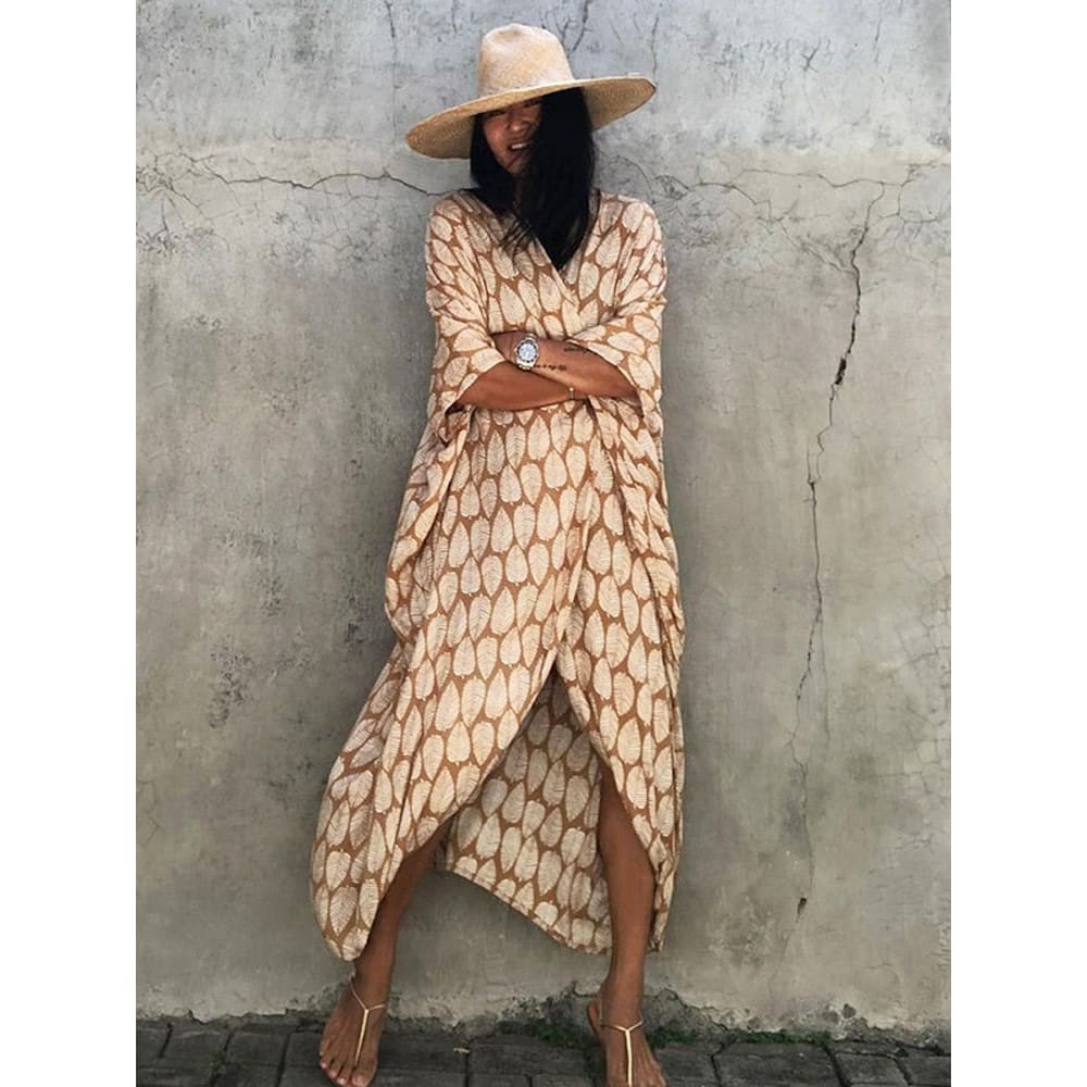 Tie-Dye Kimono Jurk | Dames strand cover-up van rayon met luchtige pasvorm