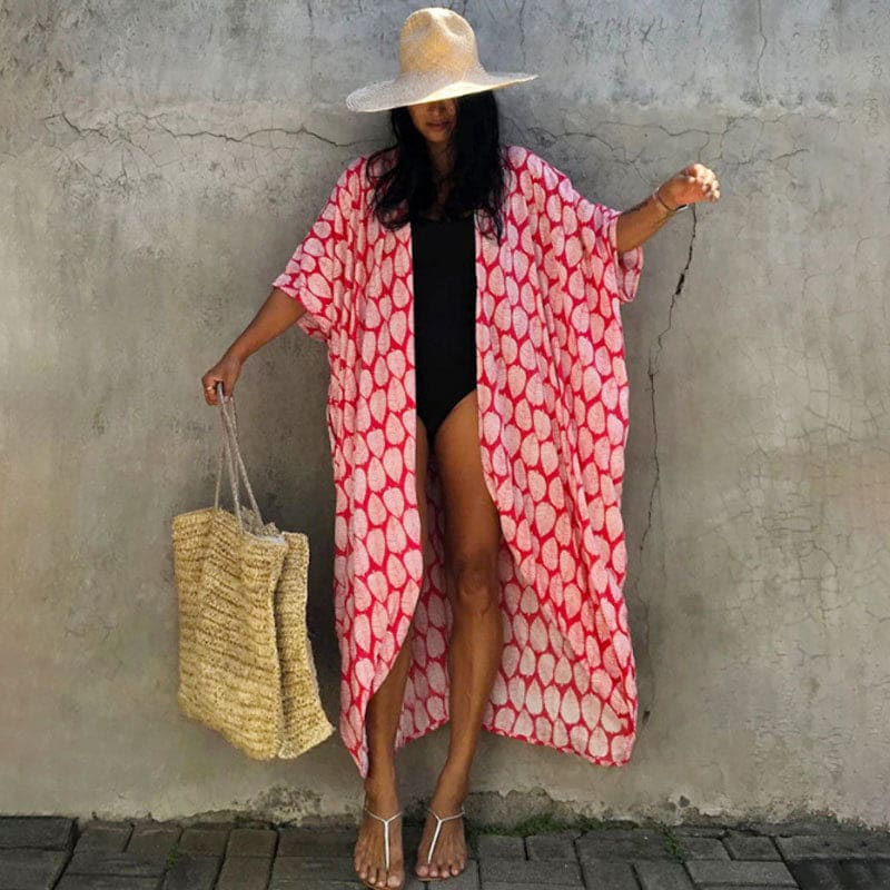 Tie-Dye Kimono Jurk | Dames strand cover-up van rayon met luchtige pasvorm
