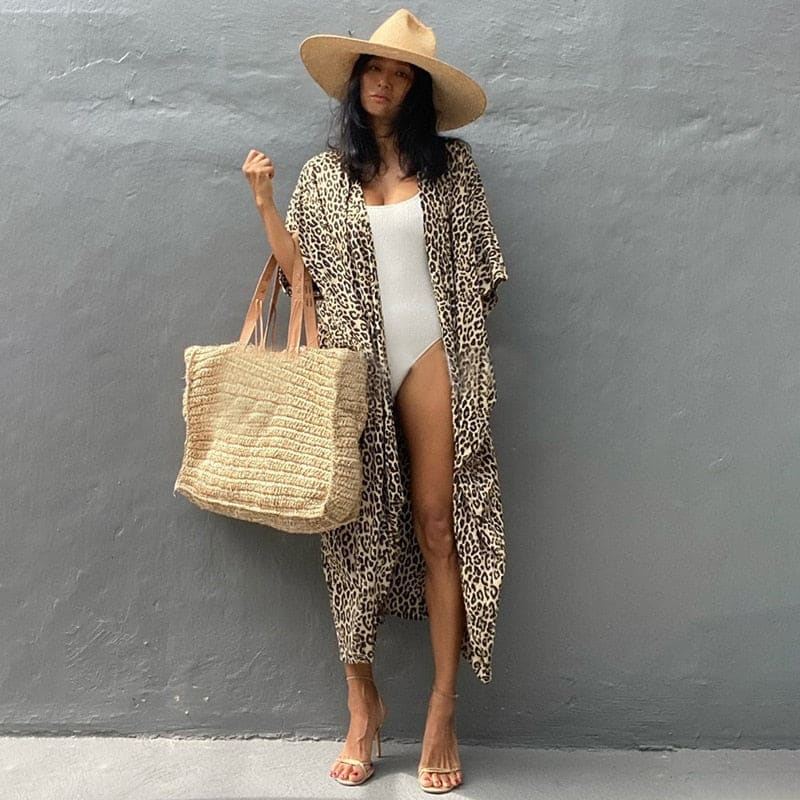Tie-Dye Kimono Jurk | Dames strand cover-up van rayon met luchtige pasvorm