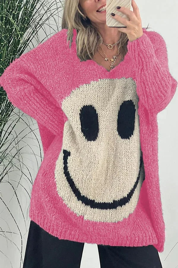Candice - Gebreide smiley trui