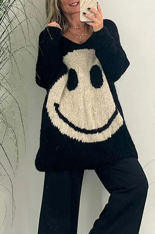 Candice - Gebreide smiley trui