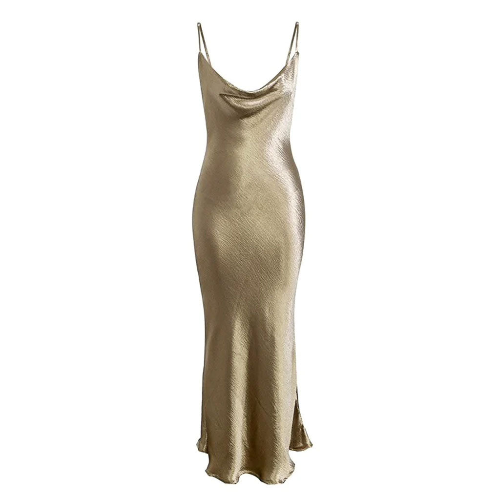 Xanthe | Slipdress voor dames – sexy open rug en elegante, aansluitende pasvorm