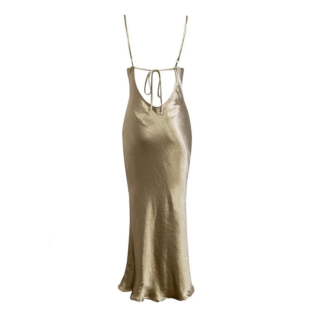 Xanthe | Slipdress voor dames – sexy open rug en elegante, aansluitende pasvorm