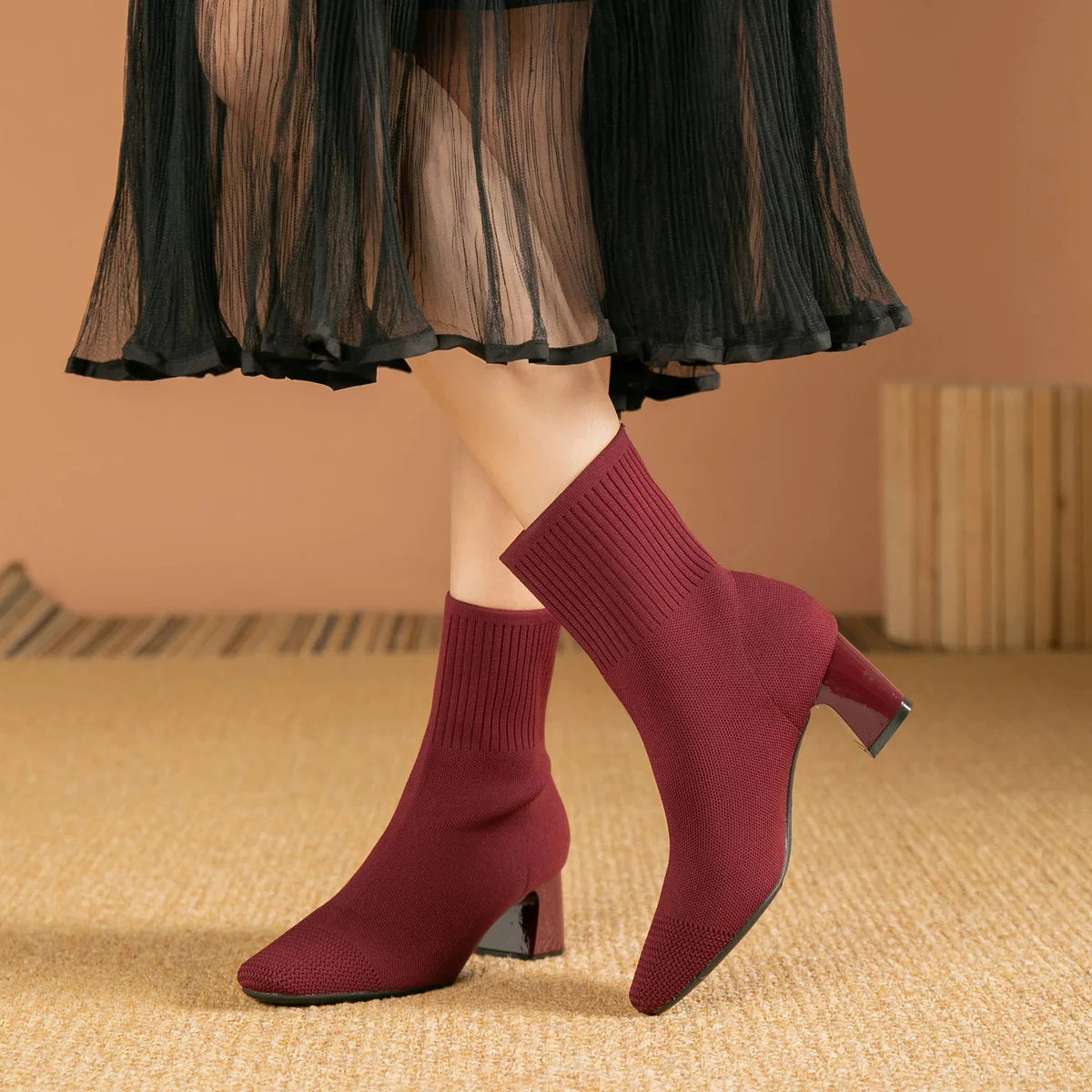 Comfortabele laarzen met elegante hak