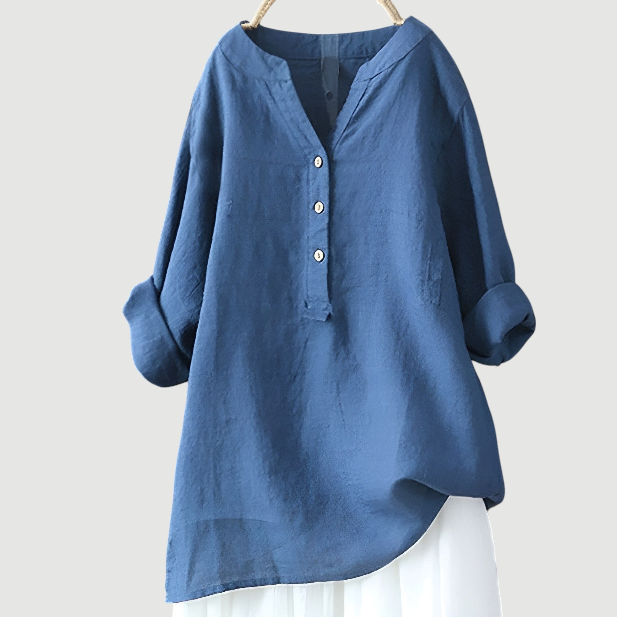 Dames Getailleerde Blouse – Met Knoopsluiting, Geschikt voor Lente en Zomer