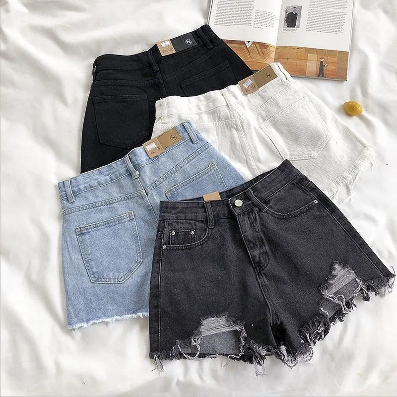 Dames High-Waisted Shorts – Casual, Geschikt voor Zomer en Dagelijks Gebruik