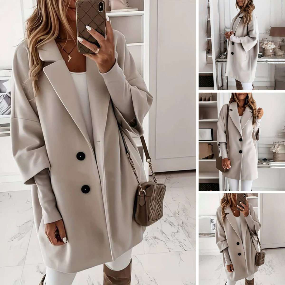 Deyana herfstjas dames | Luxueuze jas met elegant silhouet en moderne details