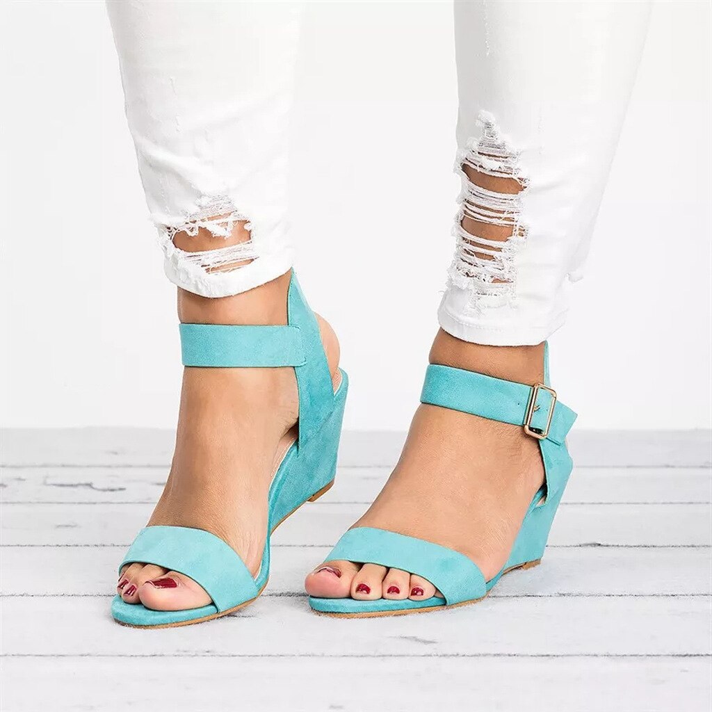 Jenine | Dames Sandalen – Jenine Sleehak Zomersandaal met Verstelbare Gesp en Comfortabele Pasvorm