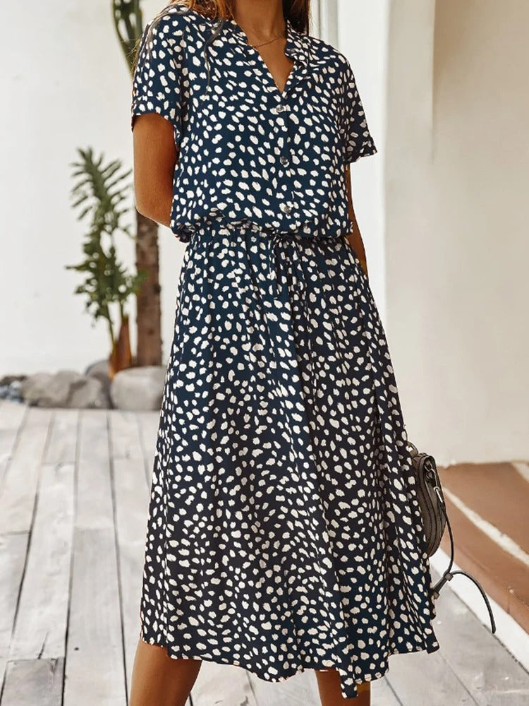 Zomerjurk Dames – Lichtgewicht en Stijlvol Design met Trendy Print voor Warme Dagen