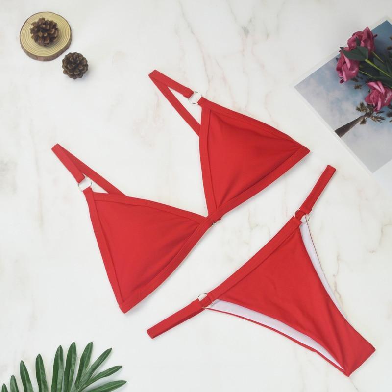 Gerdina | Dames Triangel Bikini Set met Verstelbare Bandjes – Tijdloze Chic