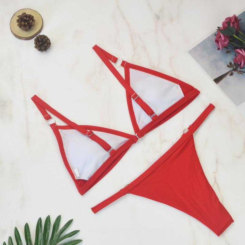Gerdina | Dames Triangel Bikini Set met Verstelbare Bandjes – Tijdloze Chic