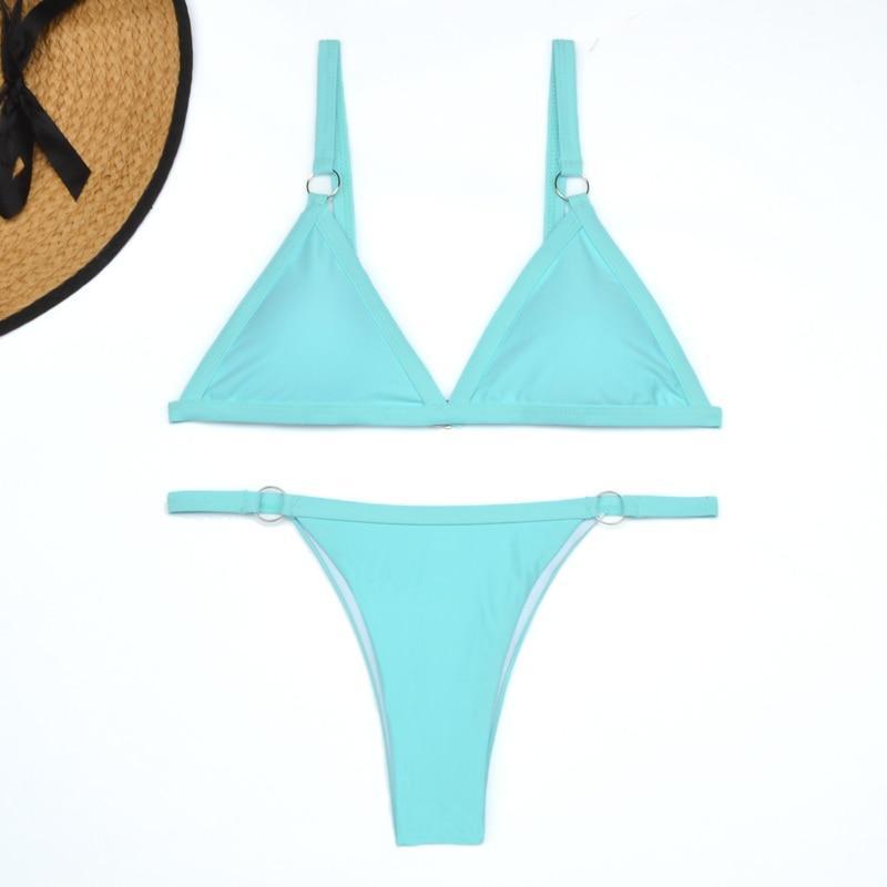 Gerdina | Dames Triangel Bikini Set met Verstelbare Bandjes – Tijdloze Chic