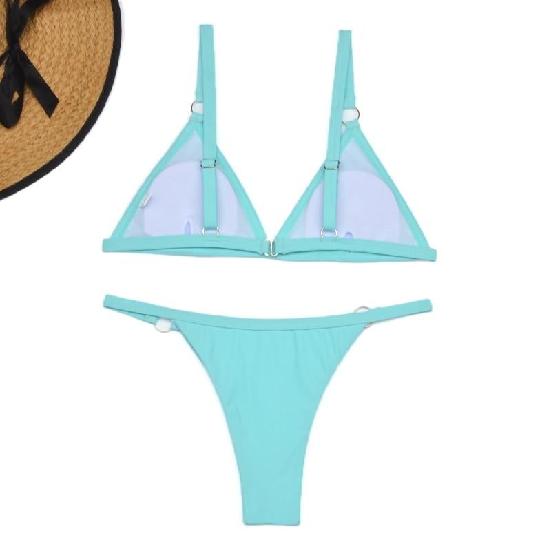 Gerdina | Dames Triangel Bikini Set met Verstelbare Bandjes – Tijdloze Chic