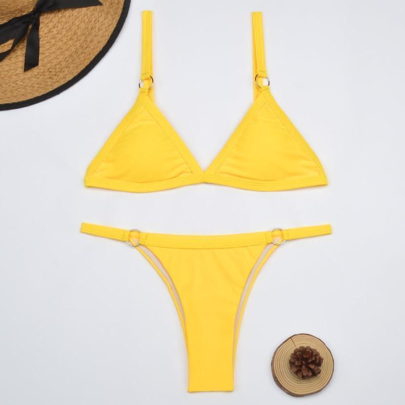 Gerdina | Dames Triangel Bikini Set met Verstelbare Bandjes – Tijdloze Chic