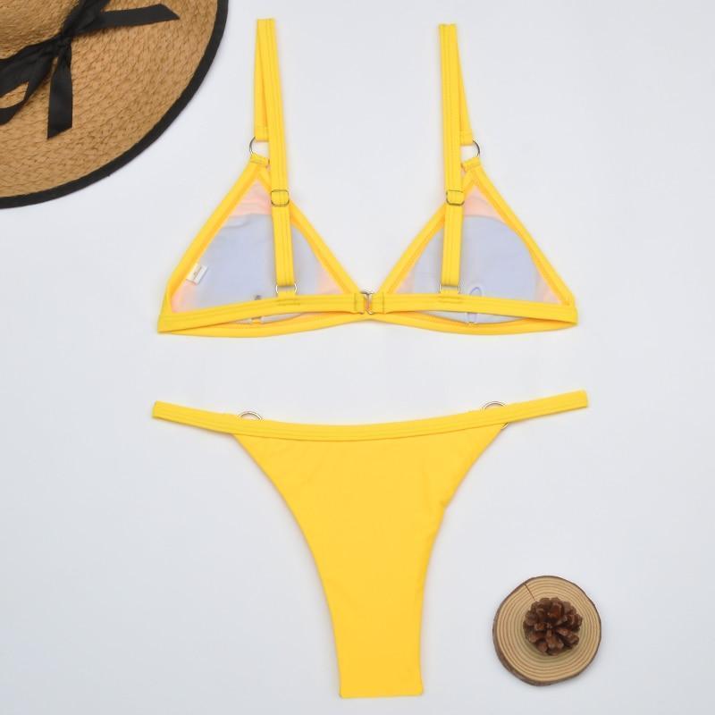 Gerdina | Dames Triangel Bikini Set met Verstelbare Bandjes – Tijdloze Chic