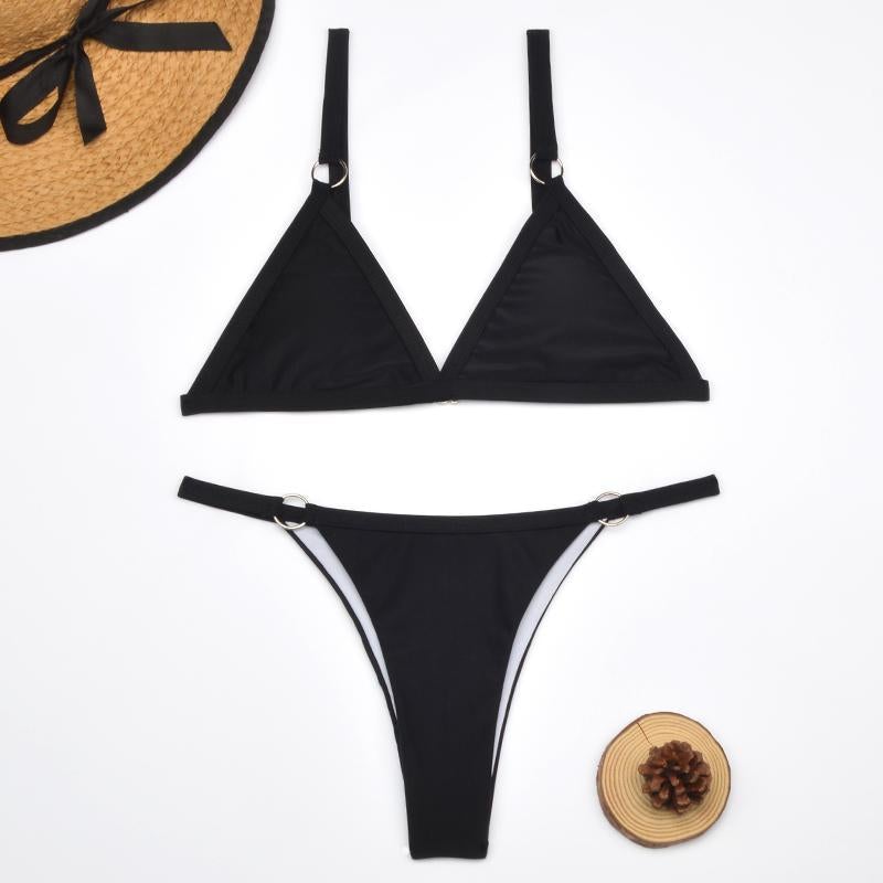 Gerdina | Dames Triangel Bikini Set met Verstelbare Bandjes – Tijdloze Chic