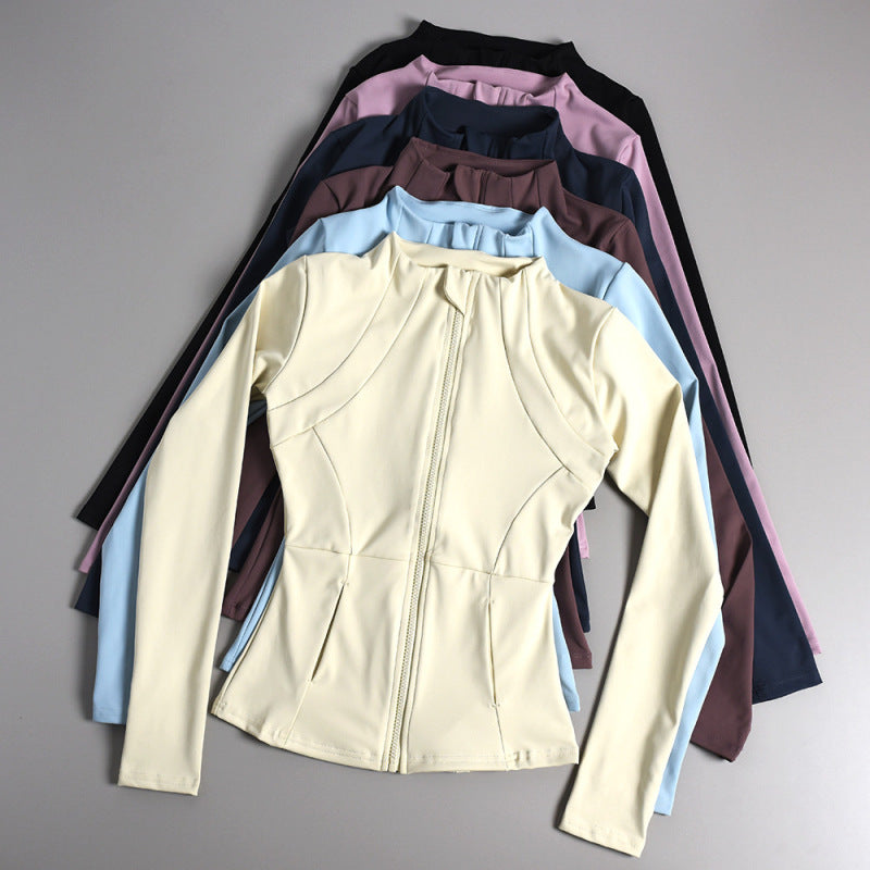 Romy Fitness Jacket Dames | Sportieve Jas met Sneldrogende Stof en Staande Kraag