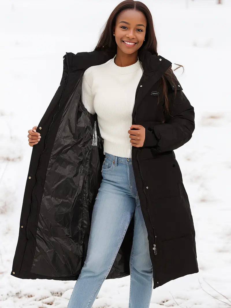Lange Winterjas | Dames Winterjas met Capuchon en Gevoerd Isolerend Design