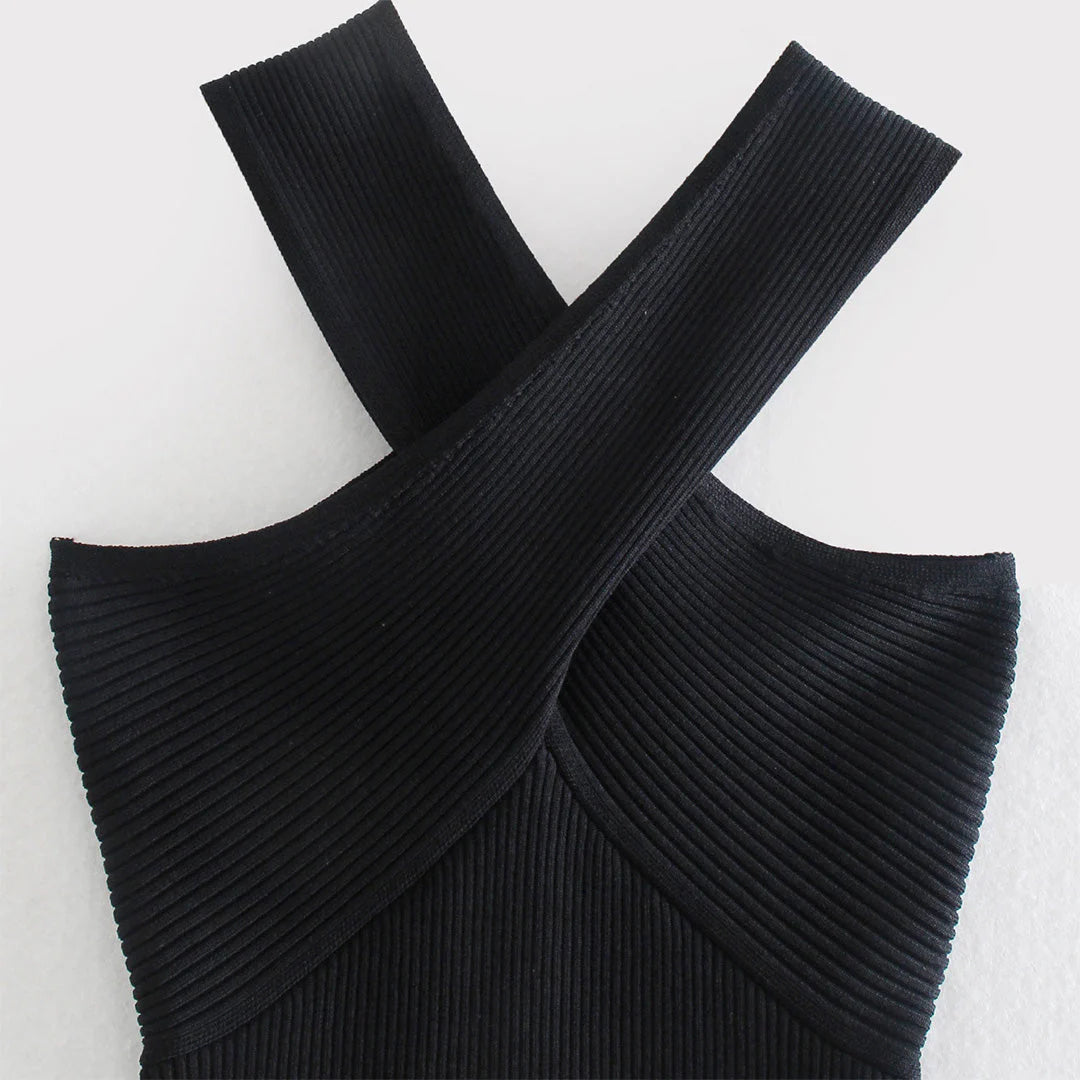 Elegante top met gekruiste band