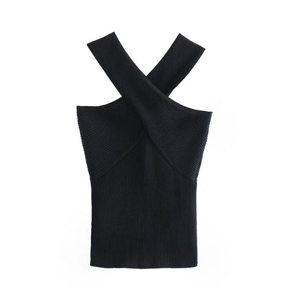 Elegante top met gekruiste band