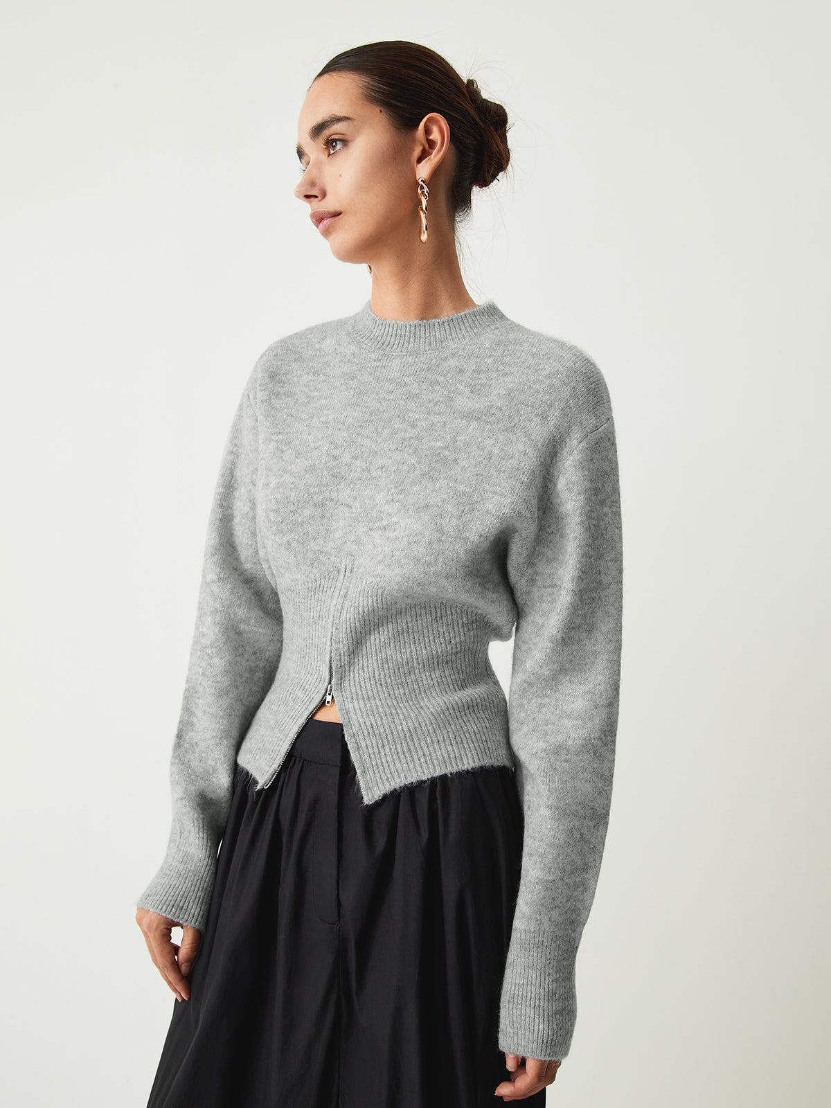 Elena - Half Zip Fuzzy Trui