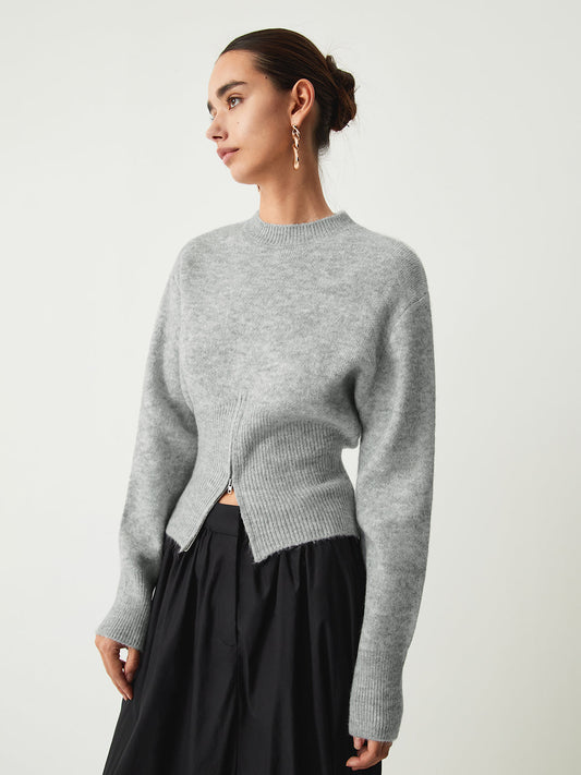 Elena - Half Zip Fuzzy Trui