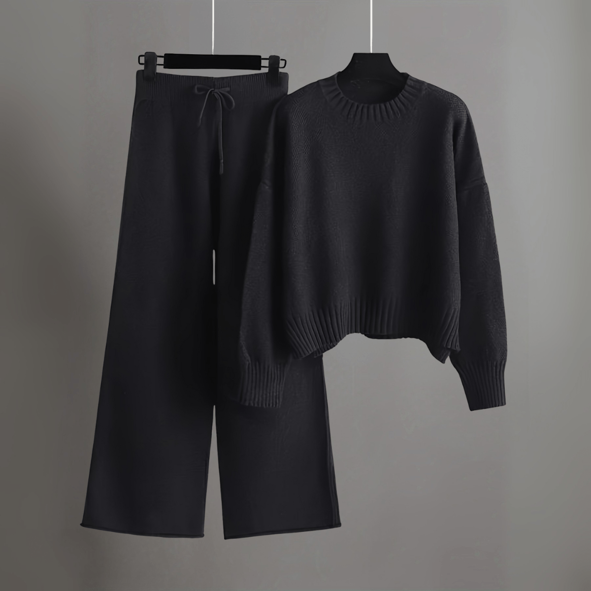 Hella Set | Dames Tweedelige Lounge Set met Trui en Wijde Broek
