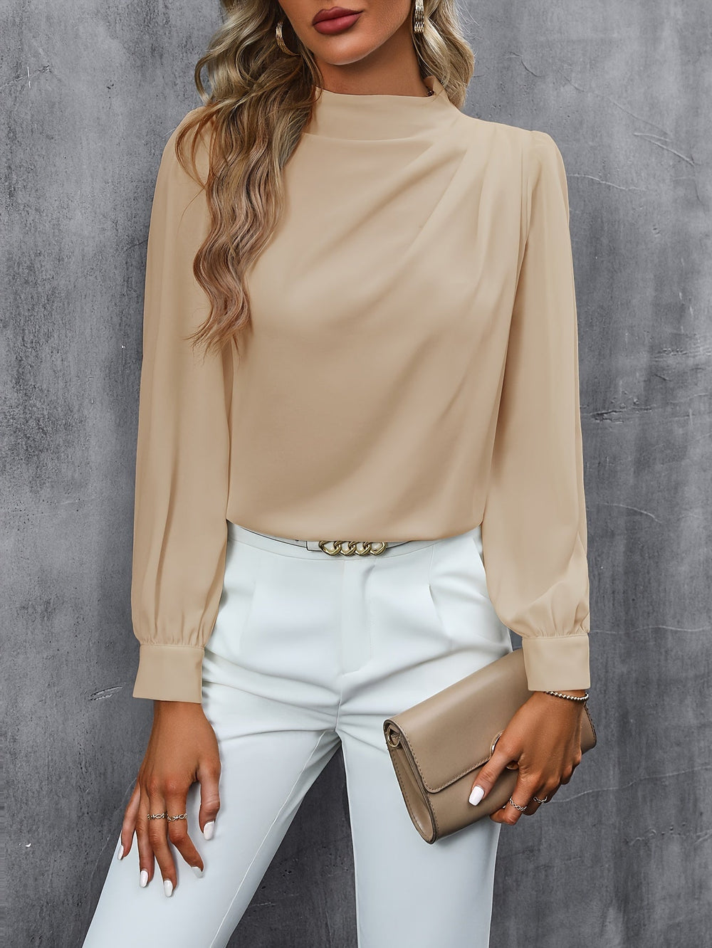 Elva - Gegolfde Blouse Dames