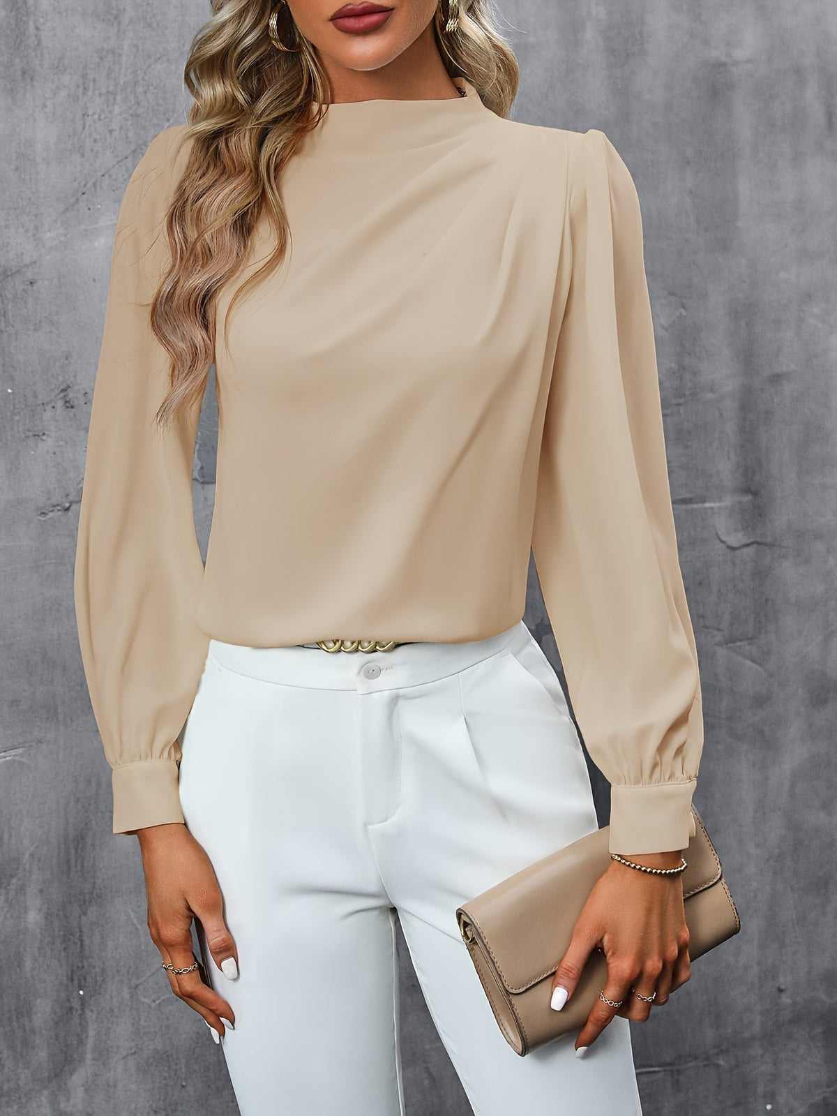 Elva - Gegolfde Blouse Dames