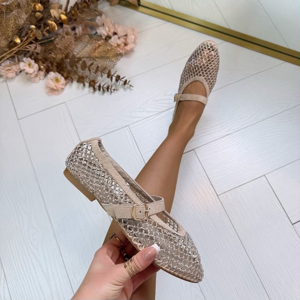 Dames Ballerina – Casual, Geschikt voor Lente en Zomer, Met Gespje en Comfortabele Pasvorm