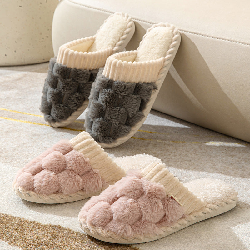 Nova Cozy Slippers | Dames pluche pantoffels met antislip zool en verdikte isolatie