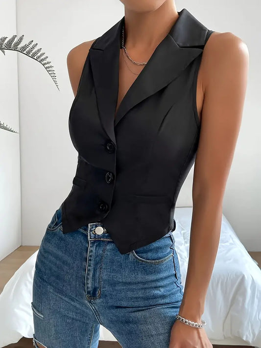 Kim – Trendy Gilet Met Knopen