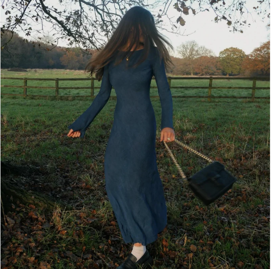 Haisley - Maxi Jurk met Trompetmouwen