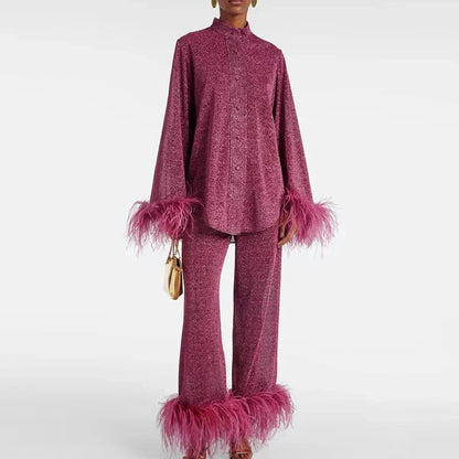 Henley - Luxe Glitter Set met Veren