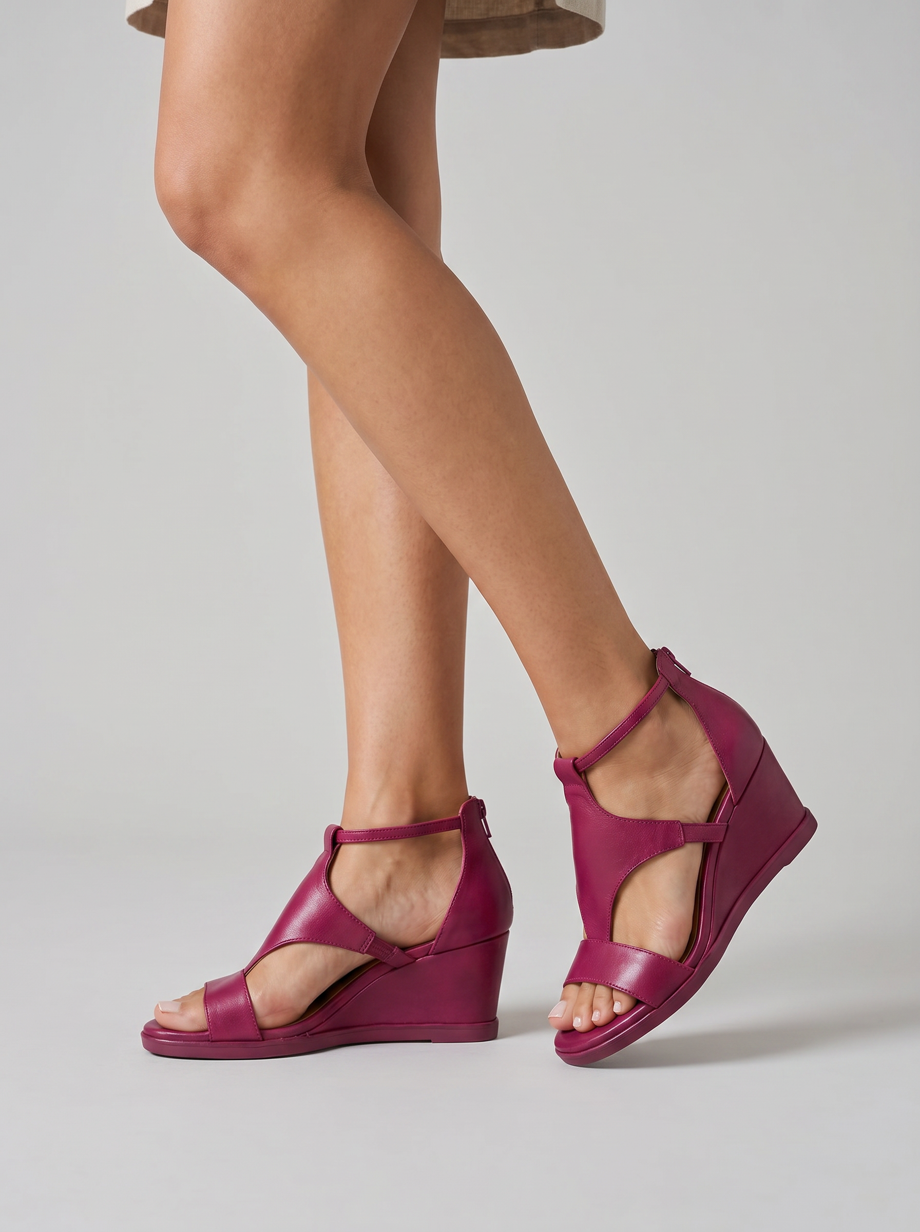 Dames Sleehak Sandalen – Open Teen, Geschikt voor Casual en Zomer Gebruik
