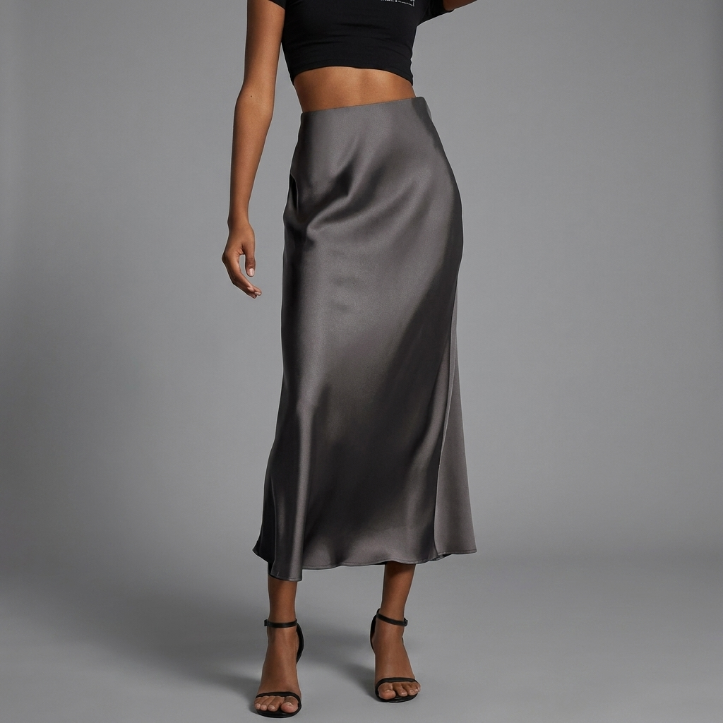 Dames Slim Fit Rok – Middellange Lengte, Geschikt voor Casual en Werkgebruik