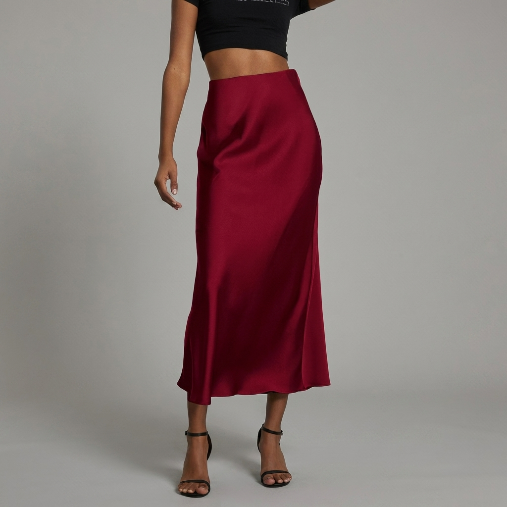 Dames Slim Fit Rok – Middellange Lengte, Geschikt voor Casual en Werkgebruik