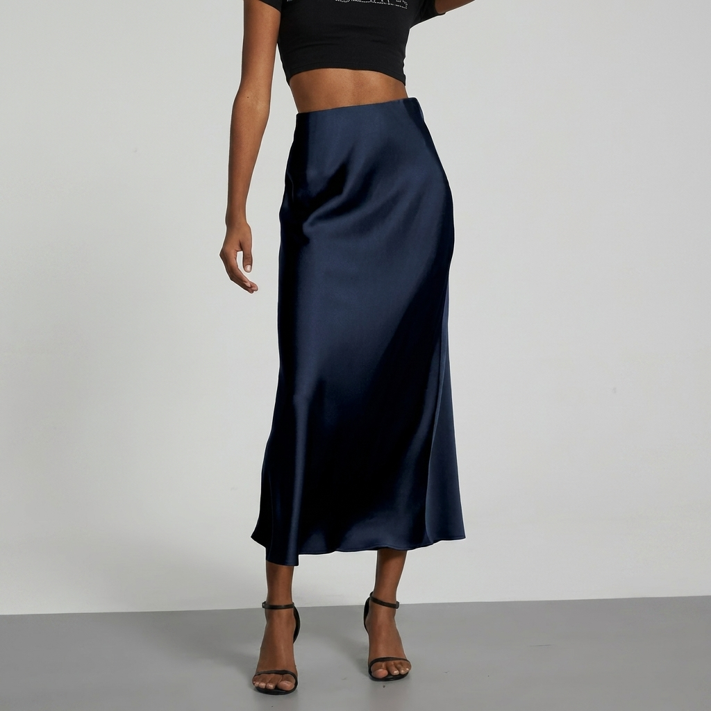 Dames Slim Fit Rok – Middellange Lengte, Geschikt voor Casual en Werkgebruik
