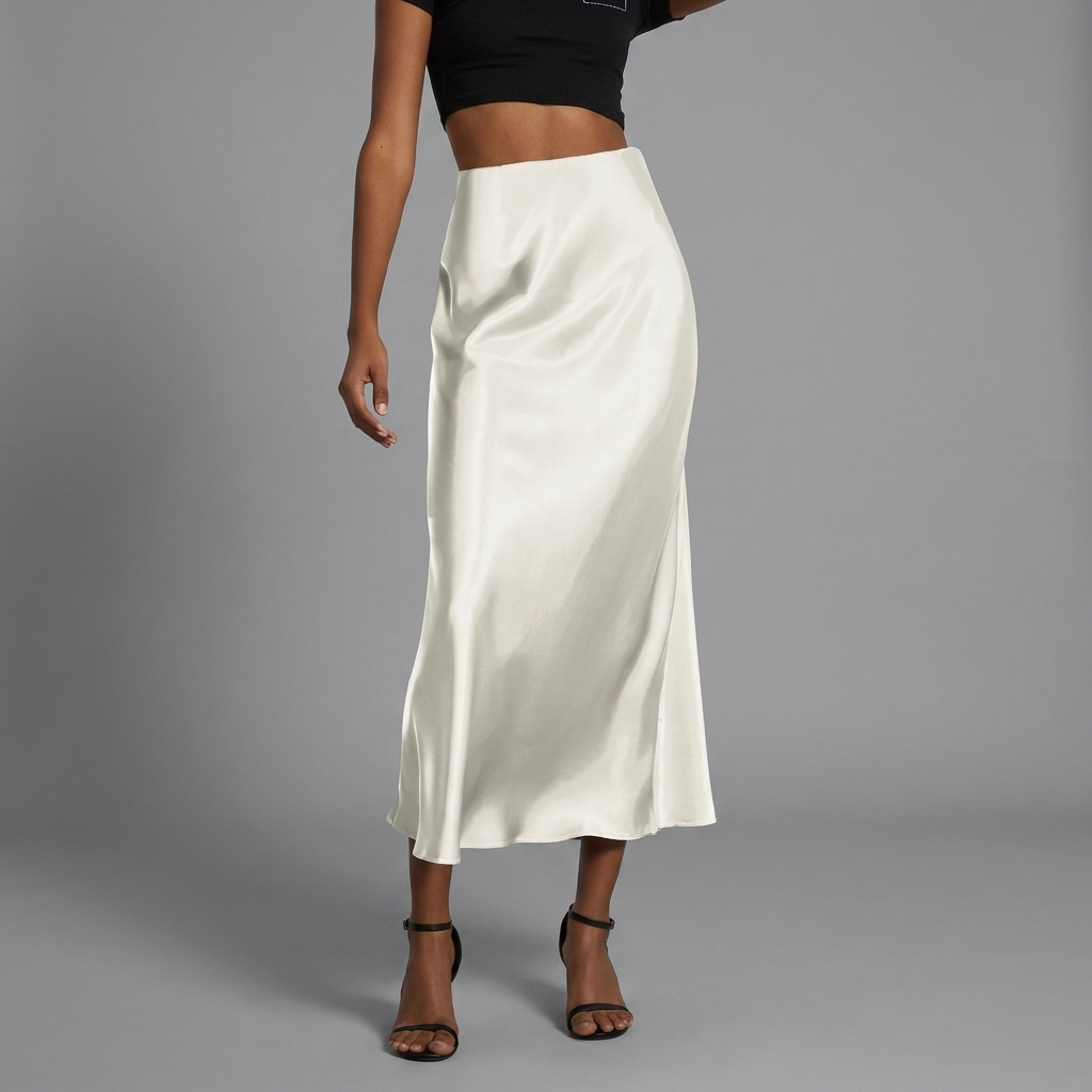 Dames Slim Fit Rok – Middellange Lengte, Geschikt voor Casual en Werkgebruik